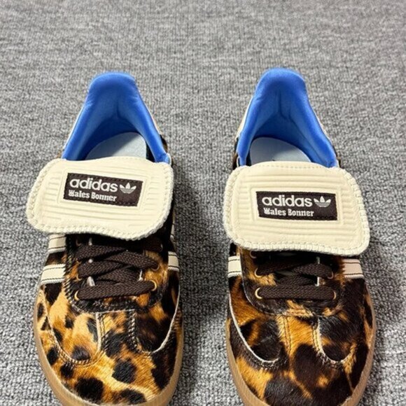 New Adidas x Wales Bonner Samba Pony Leopard Print Women's Sneaker - Picture 3 of 6